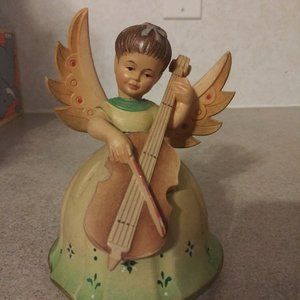 Vintage Toriart Music Box Angel Viola Plays Brahms